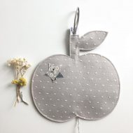 Veilleuse Pomme liberty gris dos