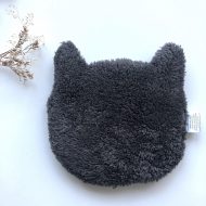 Bouillotte chat dos gris